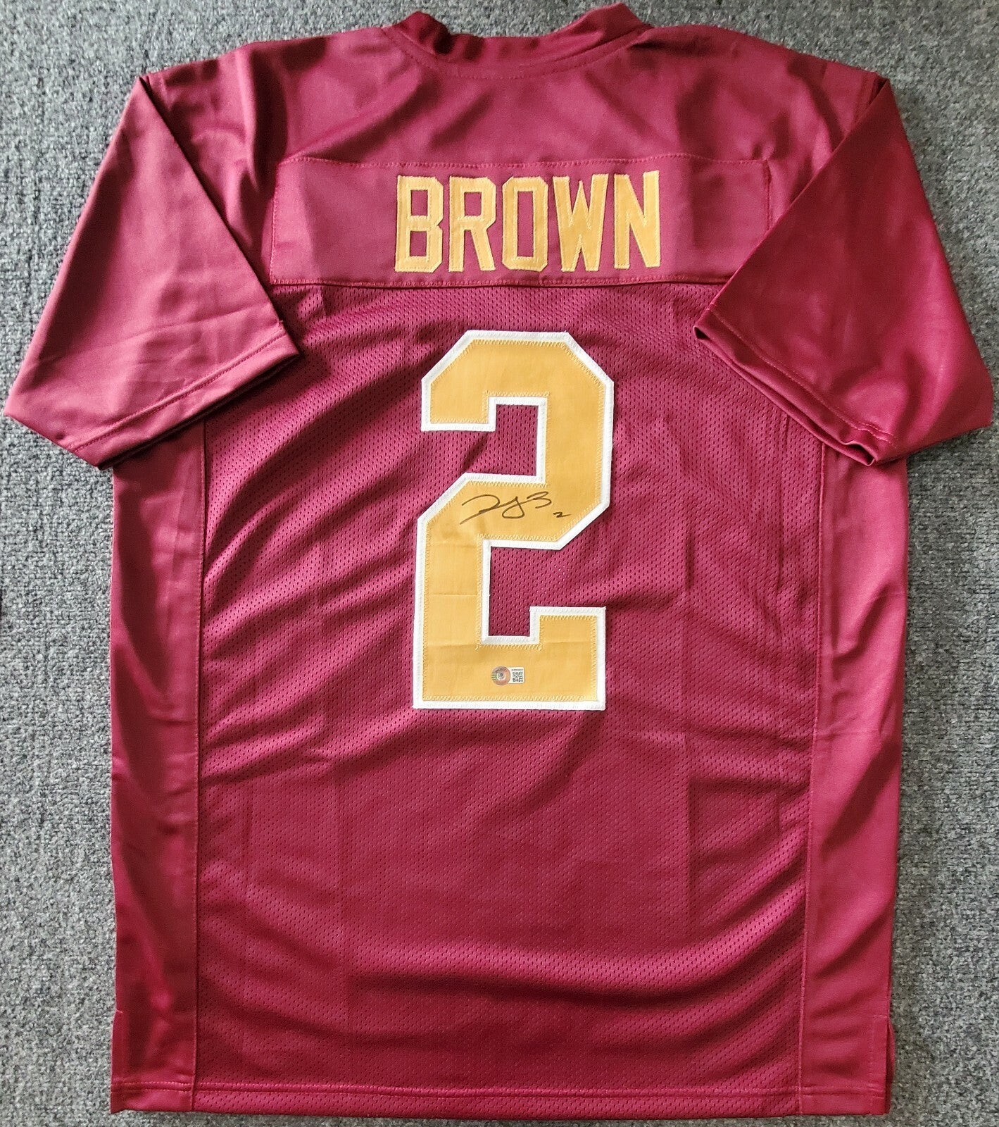 Washington Football Team Dyami Brown Autographed Signed Jersey Beckett Holo