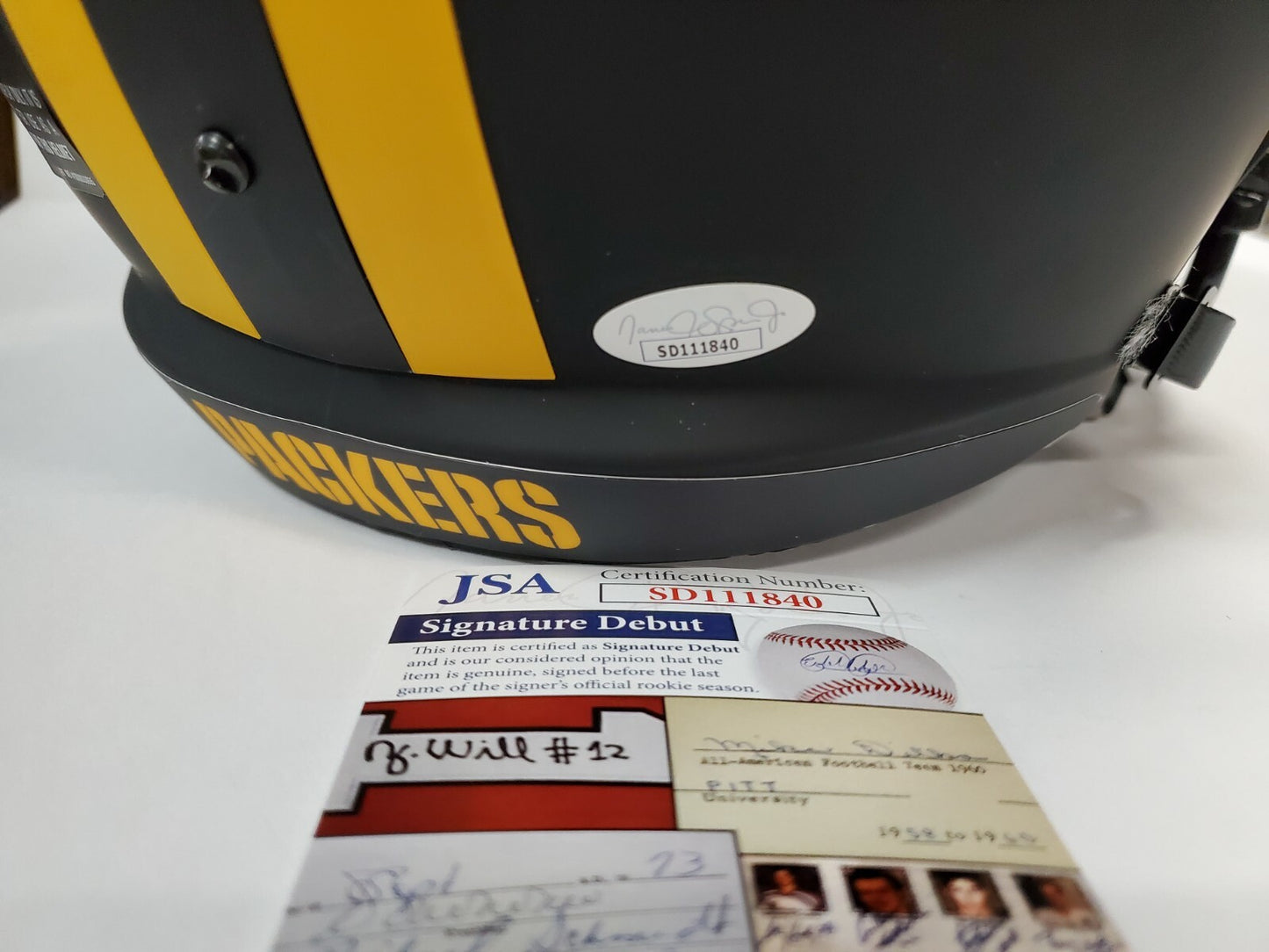 Green Bay Packers Eric Stokes Signed 2X Insc F/S Eclipse Replica Helmet Jsa Coa