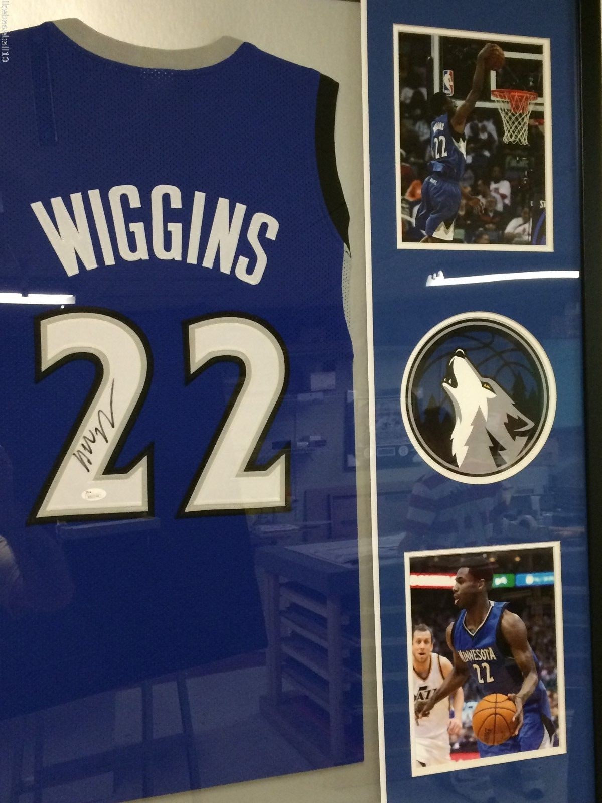Framed Andrew Wiggins Autographed Signed Minnesota Timberwolves Jersey Jsa Coa