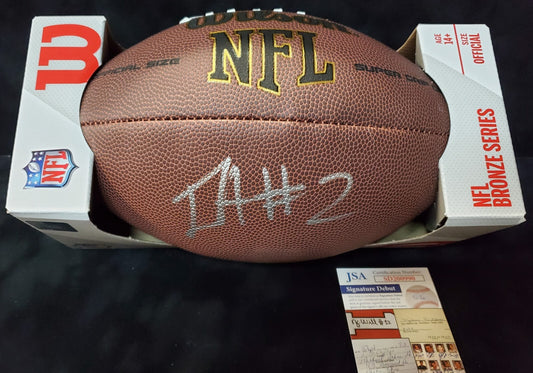 Pitt Panthers Israel Izzy Abanikanda Autographed Signed Football Jsa Coa