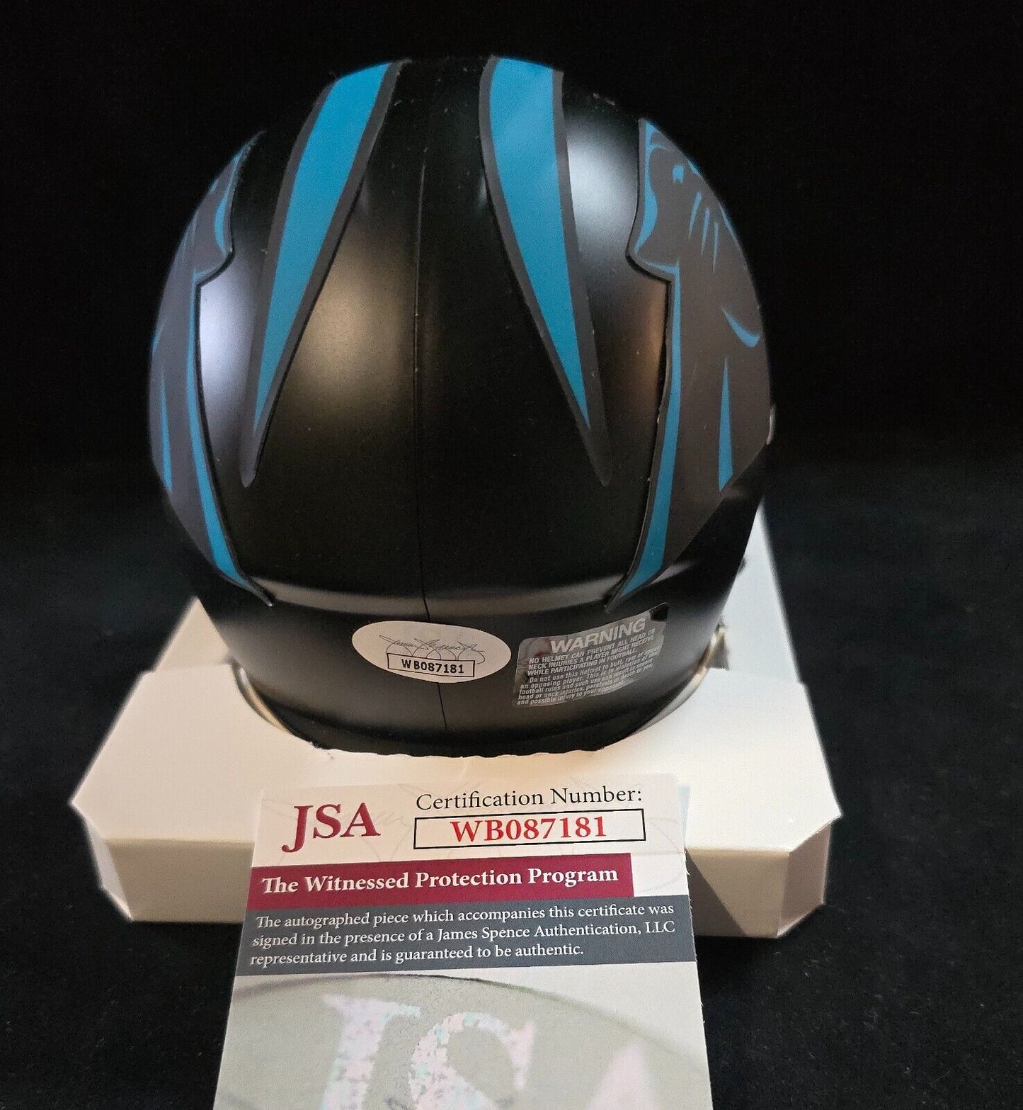 Carolina Panthers Brian Burns Signed Eclipse Mini Helmet Jsa Coa