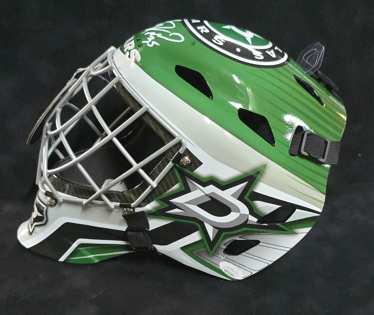 Dallas Stars Marty Turco Signed Replica Helmet Jsa Coa