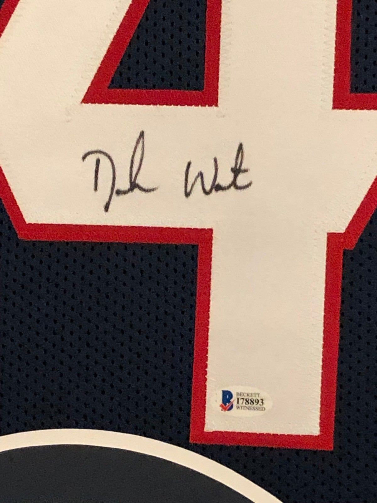 Framed Houston Texans Deshaun Watson Autographed Signed Jersey Beckett Coa