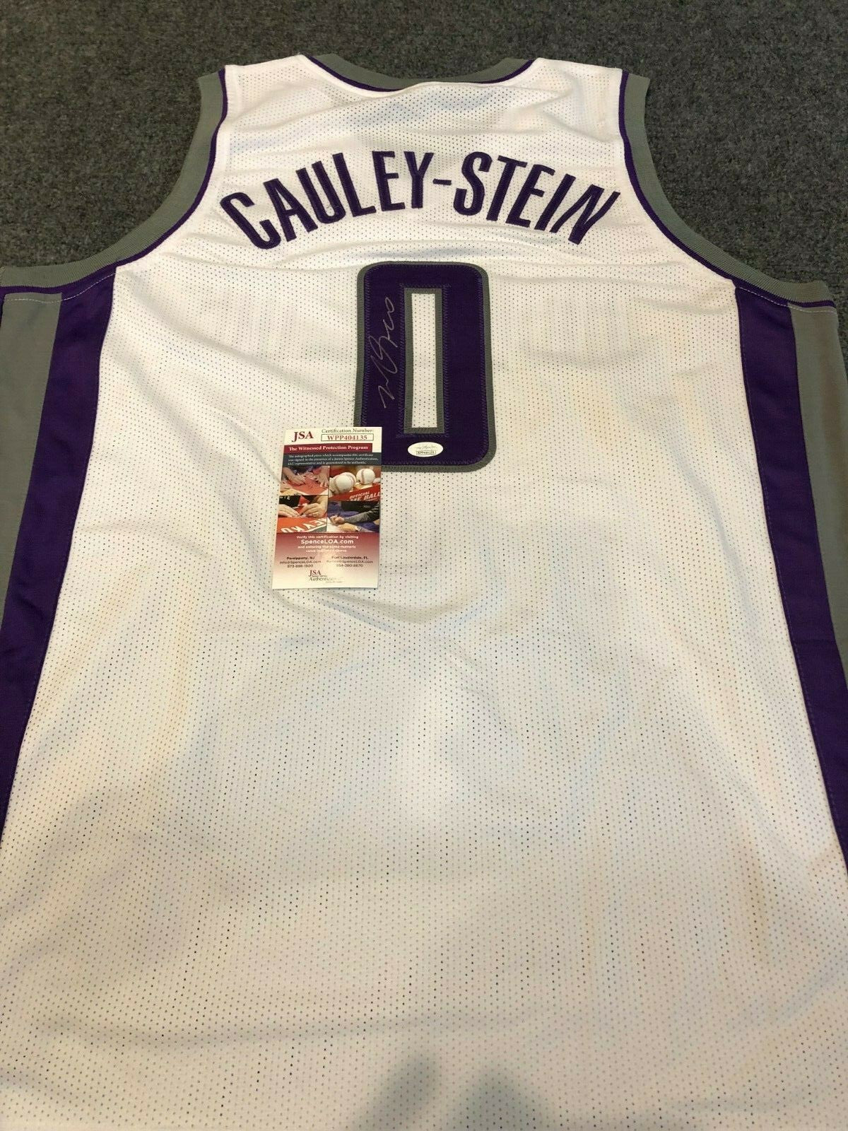 Sacramento Kings Willie Cauley Stein Autographed Signed Jersey Jsa Coa