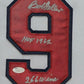 Suede Framed Cleveland Indians Bob Feller Autographed Inscribed Jersey Jsa Coa