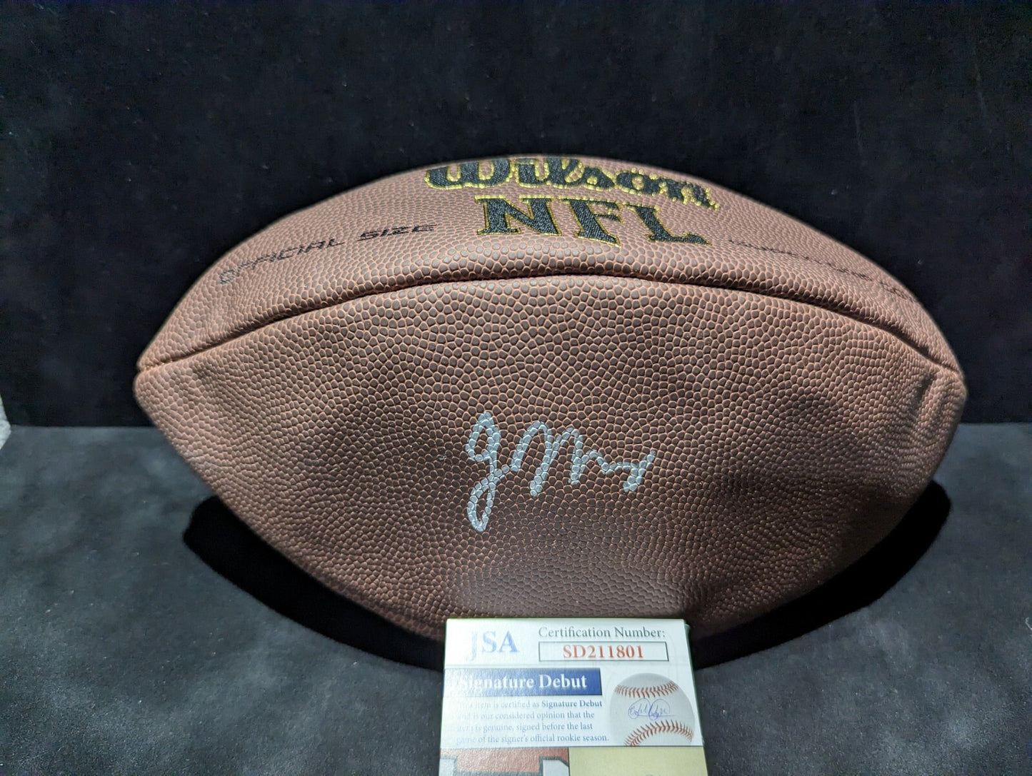Carolina Panthers Jonathan Mingo Signed Nfl Football Jsa Coa