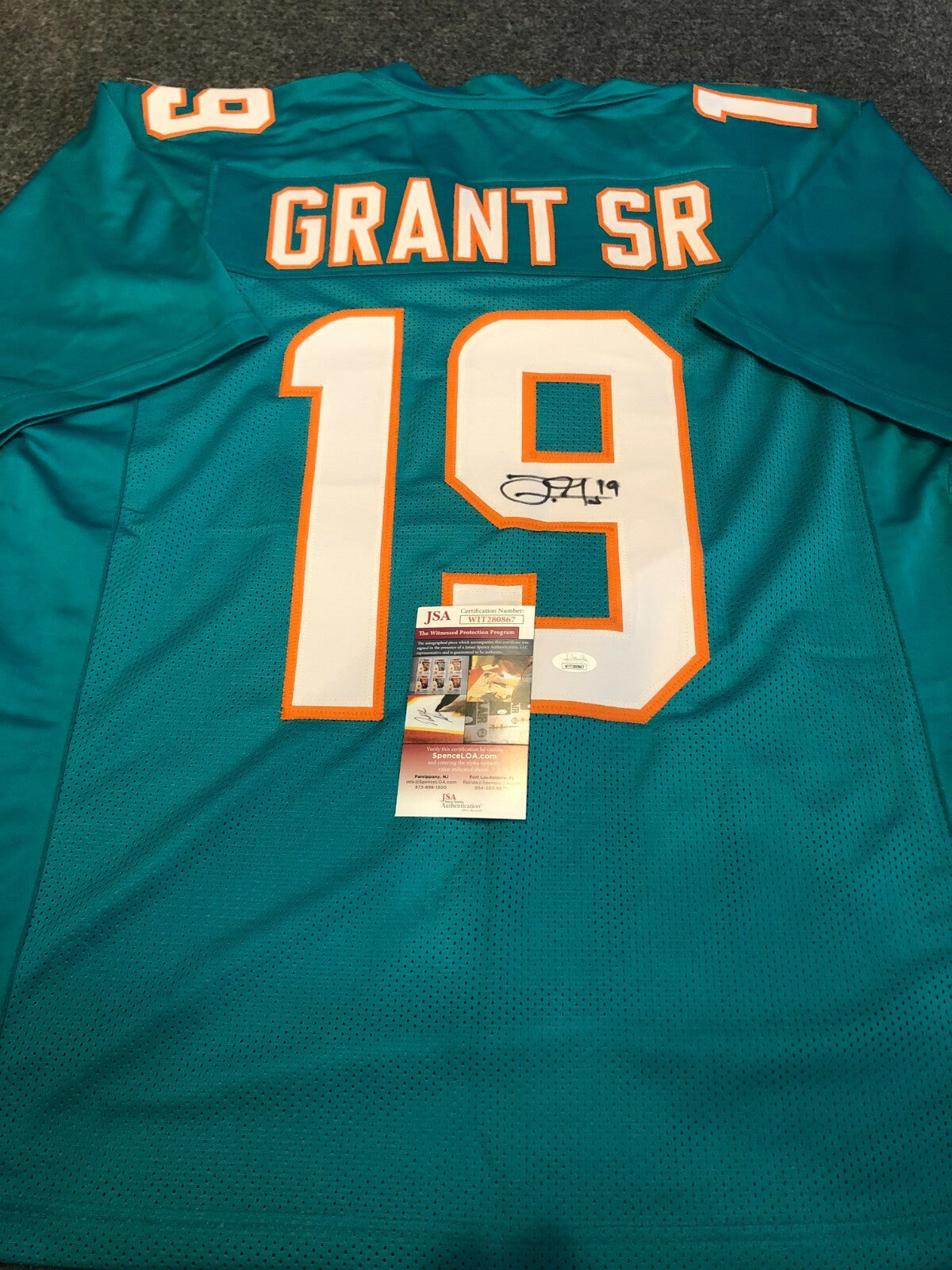 Miami Dolphins Jakeem Grant Autographed Signed Jersey Jsa  Coa