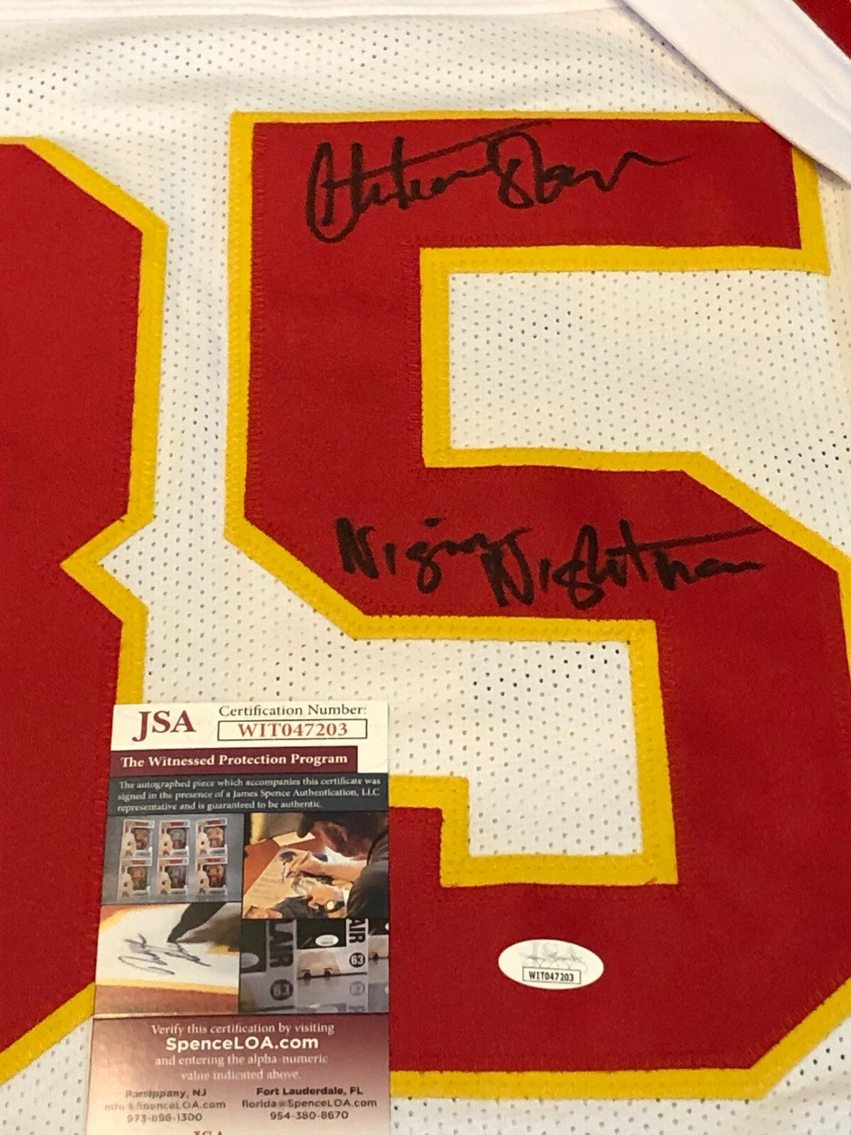 Kansas City Chiefs Christian Okoye Autographed Signed Inscribedjersey Jsa Coa