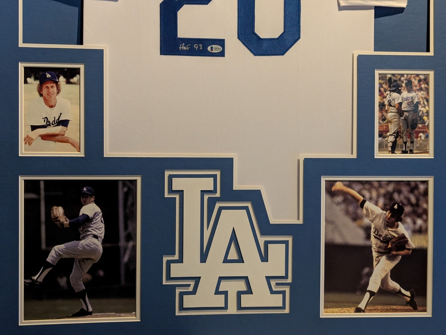 Framed Don Sutton Autographed Signed La Dodgers Jersey Beckett Coa