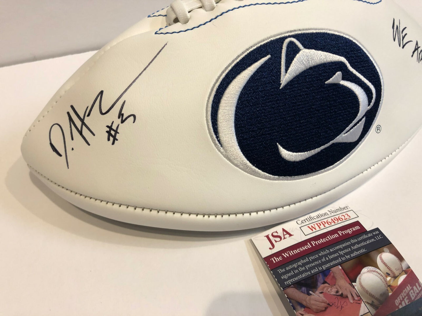 Daesean Hamilton Autographed Signed Inscribed Penn State Logo Football Jsa  Coa