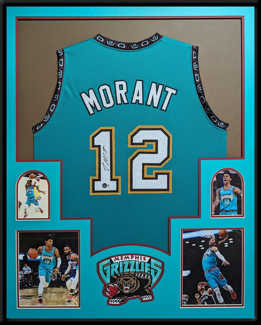 Framed Memphis Grizzlies Ja Morant Autographed Signed Jersey Beckett Holo