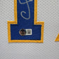 Framed Golden State Warriors Chris Mullin Autographed Signed Jersey Bas Coa