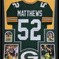 Framed Green Bay Packers Clay Matthews Autographed Signed Jersey Beckett Coa