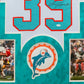 Suede Framed Miami Dolphins Larry Csonka Autographed Signed Jersey Jsa Coa