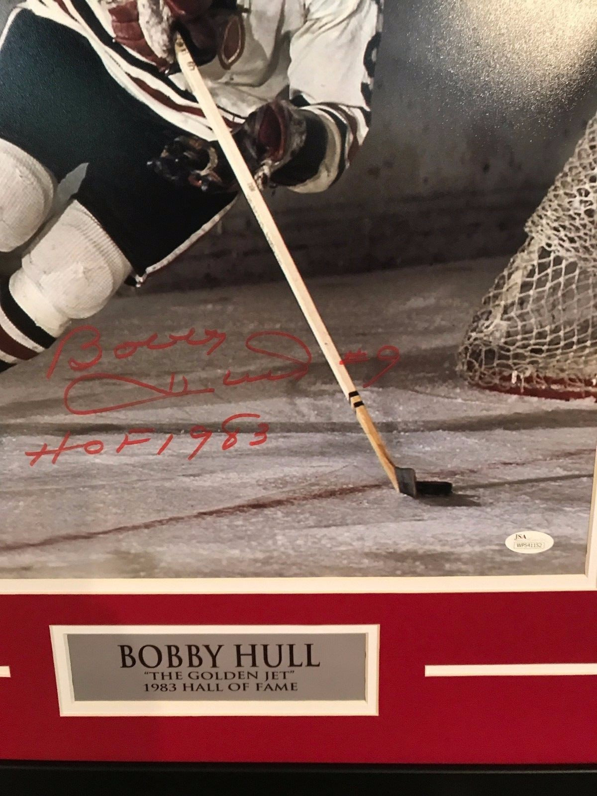 Bobby Hull Framed Signed Inscribed Chicago Blackhawks 16X20 Photo Jsa Coa