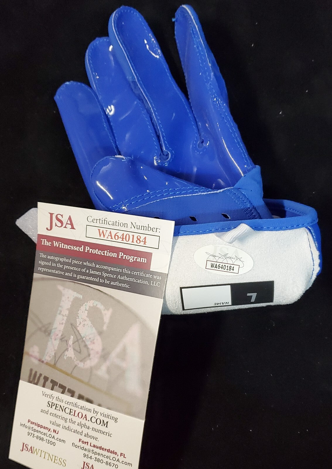 Denver Broncos Damarri Mathis Autographed Signed Glove Jsa Coa