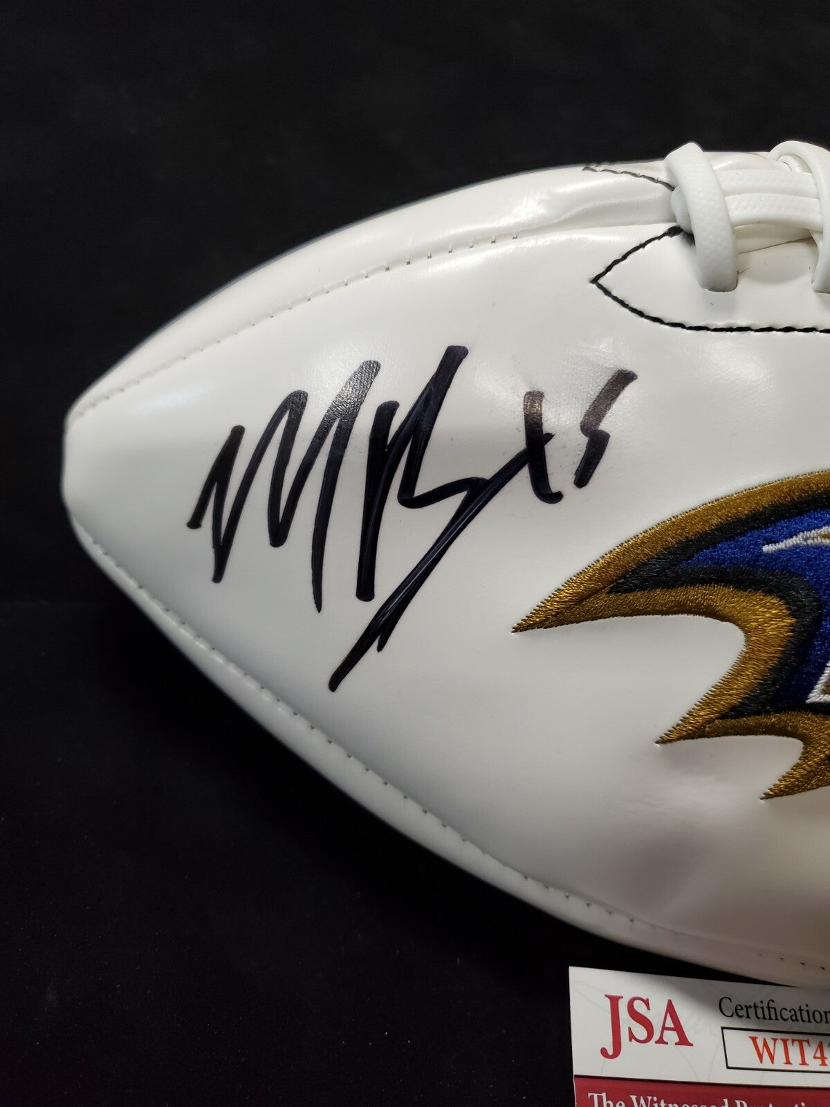 Marquise Brown Autographed Signed Baltimore Ravens Logo Football Jsa  Coa