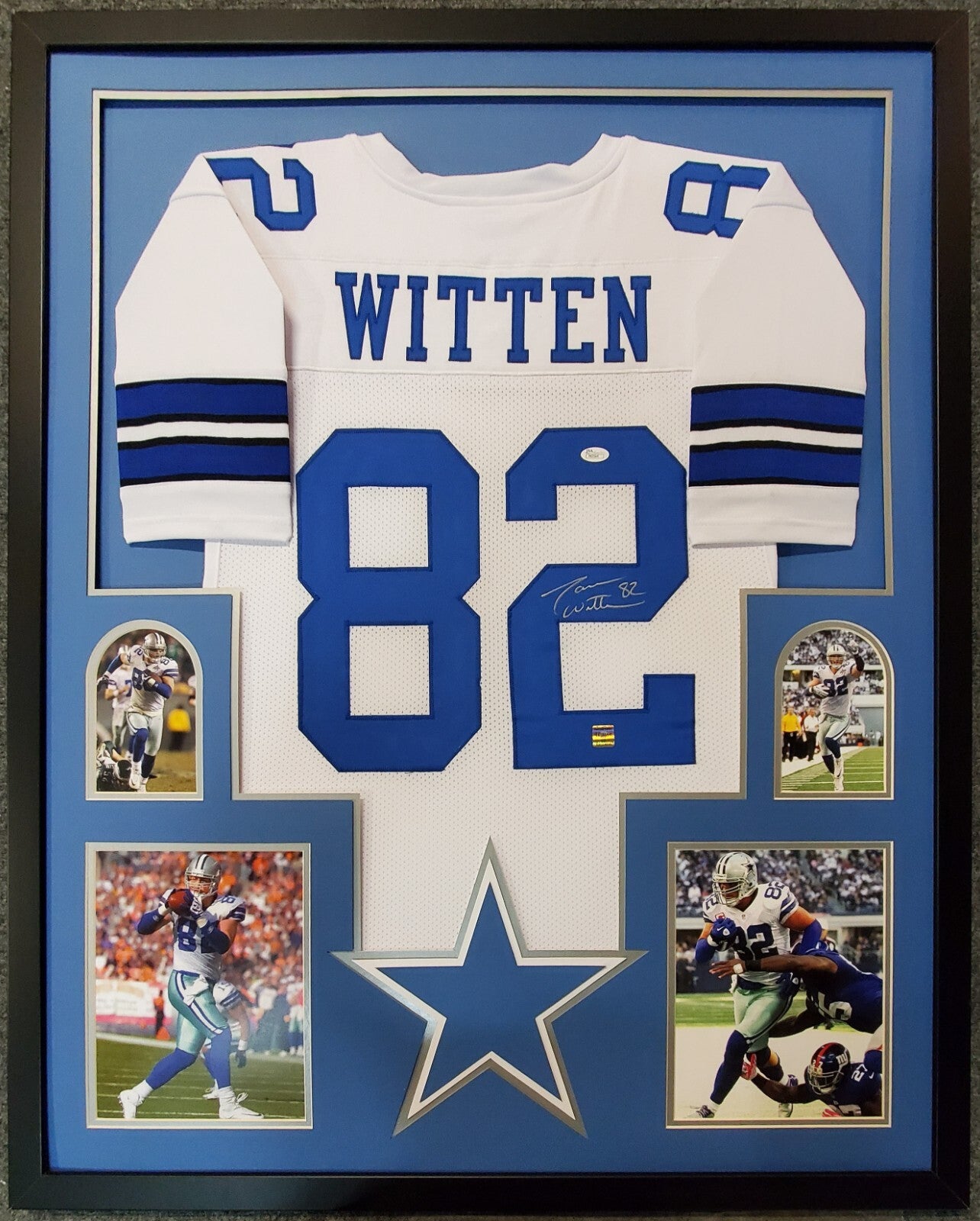 Framed Dallas Cowboys Jason Witten Autographed Signed Jersey Jsa Coa