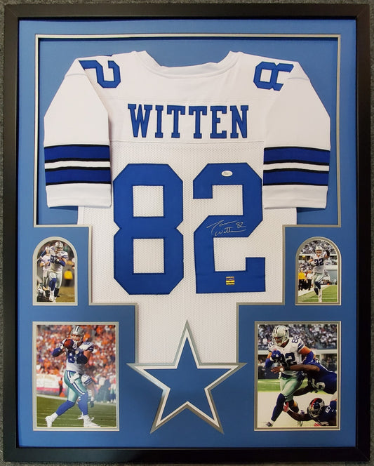 Framed Dallas Cowboys Jason Witten Autographed Signed Jersey Jsa Coa