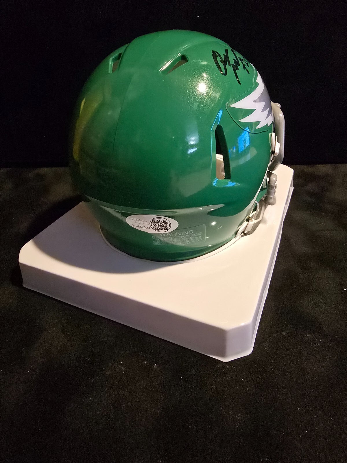 Philadelphia Eagles Quinyon Mitchell Autographed Signed Speed Mini Helmet Jsa