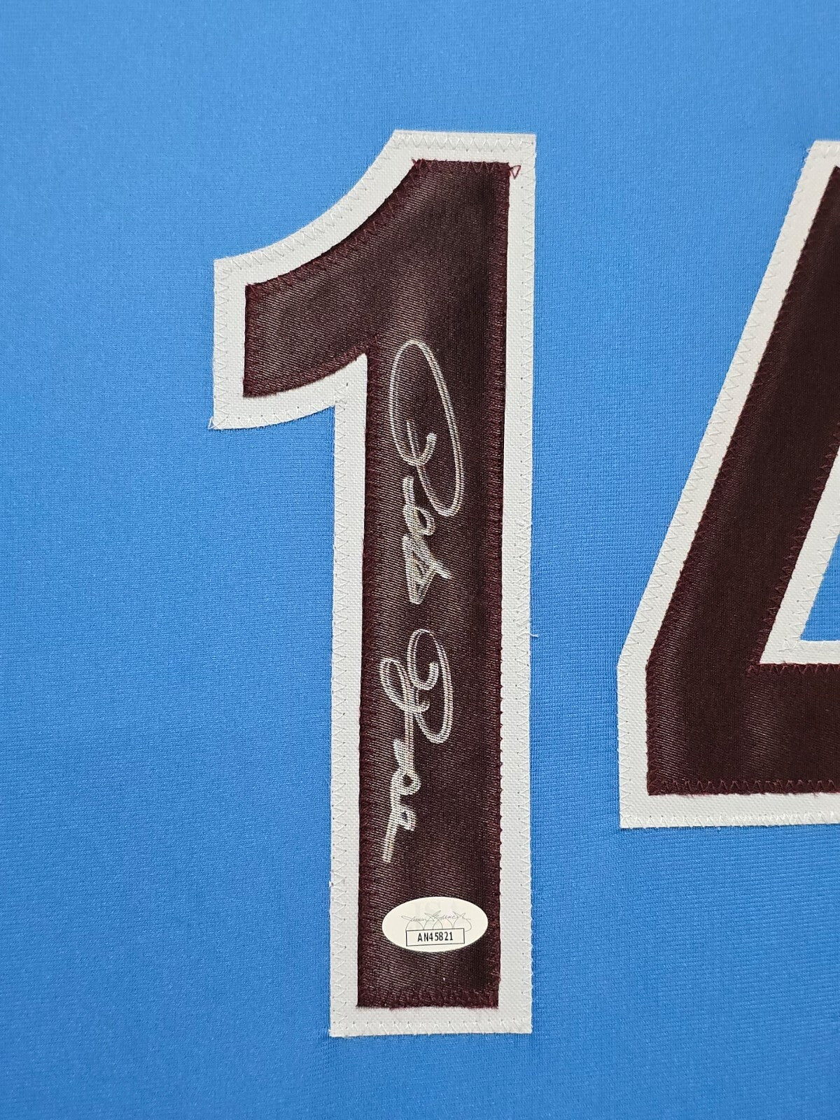 Framed Philadelphia Phillies Pete Rose Autographed Signed Jersey Jsa Coa