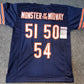 Chicago Bears  3X Signed Jersey Butkus Singletary Urlacher Jsa Coa