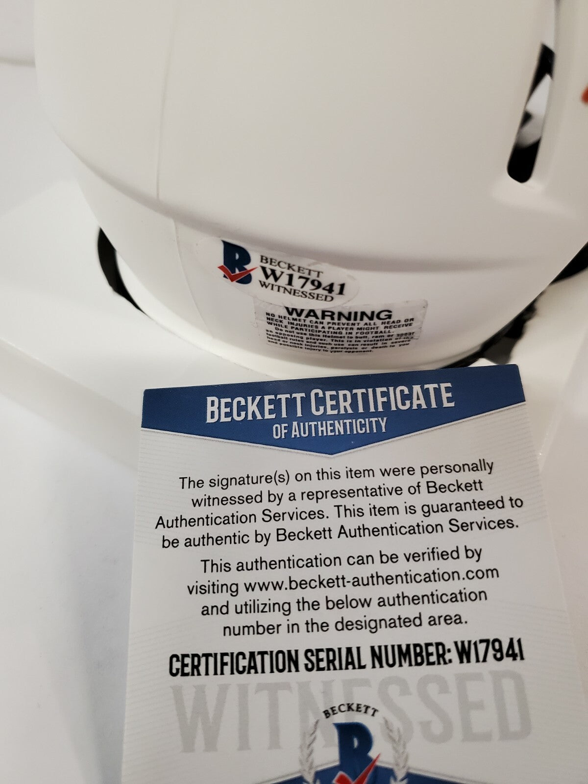 Brian Urlacher Signed Chicago Bears Lunar Eclipse Mini Helmet Beckett Coa