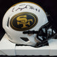S.F. 49Ers Elijah Mitchell Autographed Signed Lunar Mini Helmet Beckett Holo
