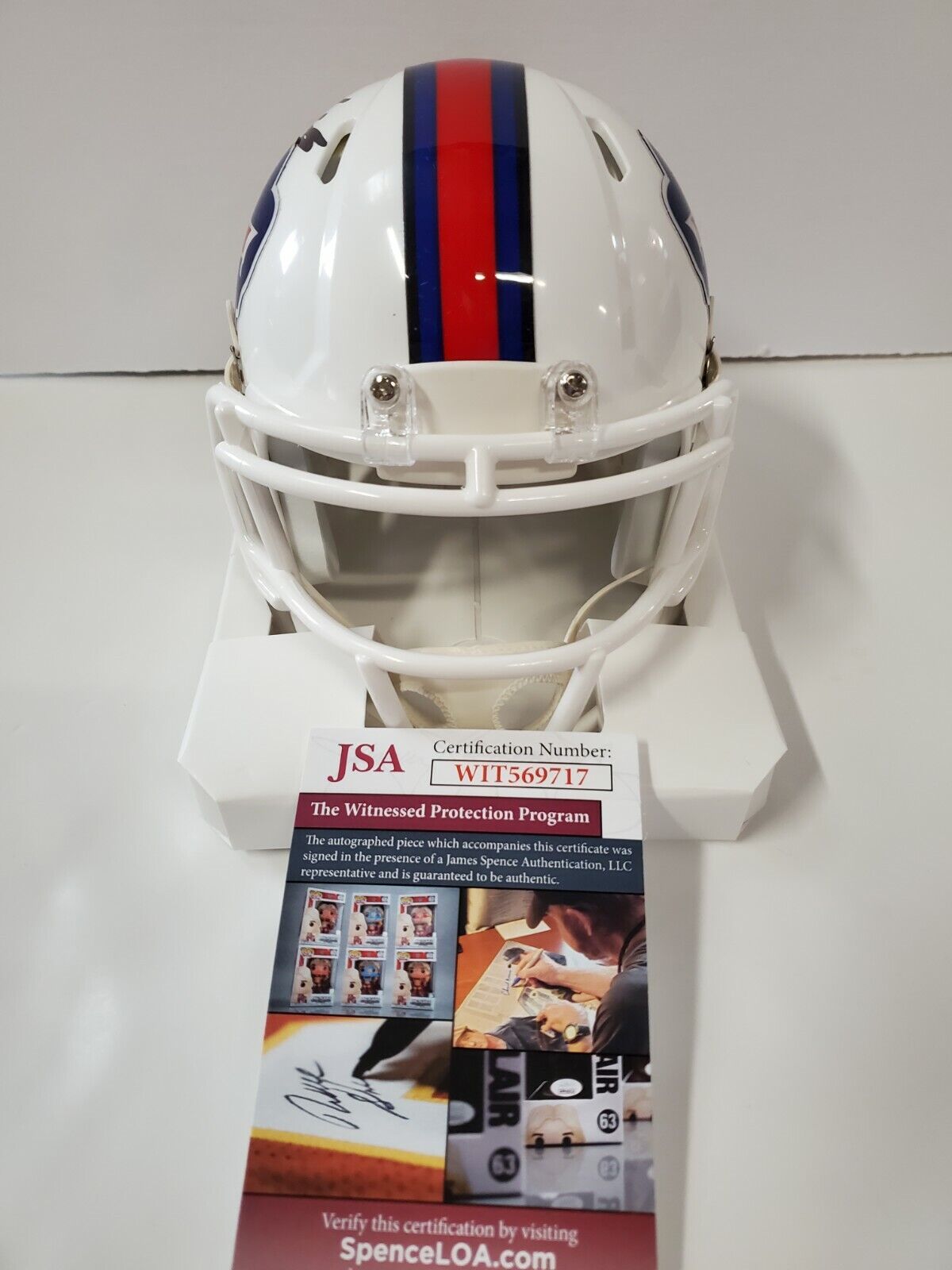 MVP Authentics Buffalo Bills Lesean Mccoy Signed Speed Mini Helmet Jsa Coa 116.10 sports jersey framing , jersey framing