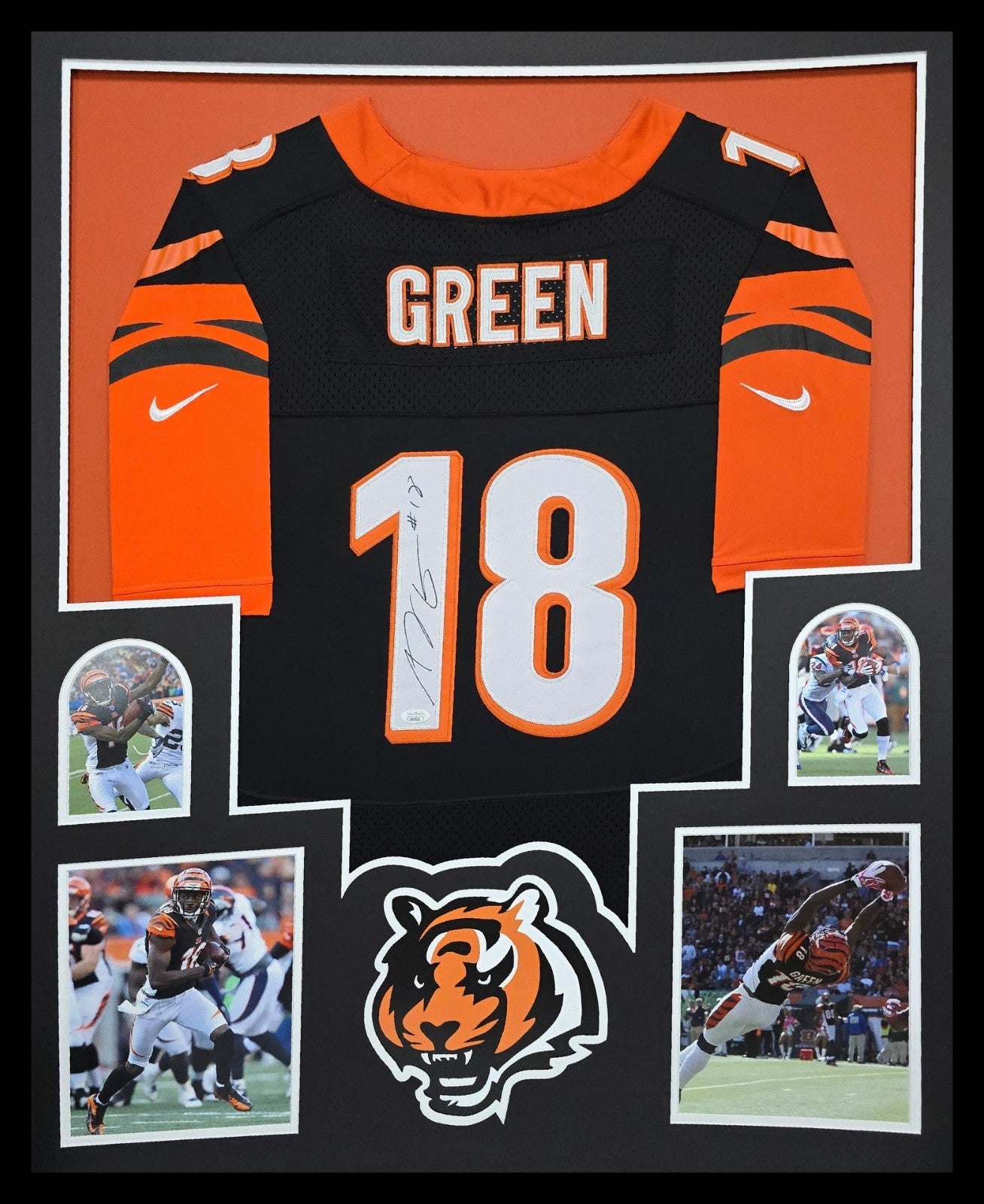 Framed Cincinnati Bengals Aj Green Autographed Jersey Jsa Coa