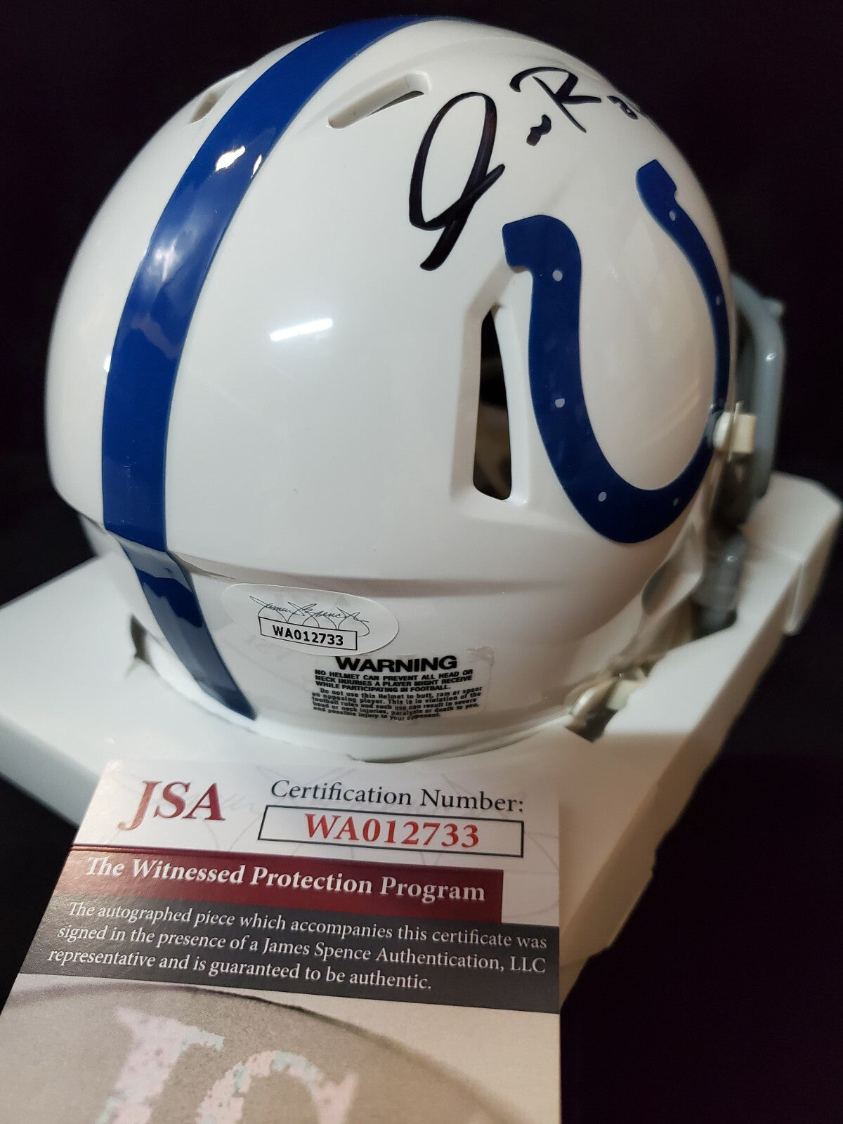 Indianapolis Colts Isaiah Rodgers Autographed Signed Speed Mini Helmet Jsa Coa