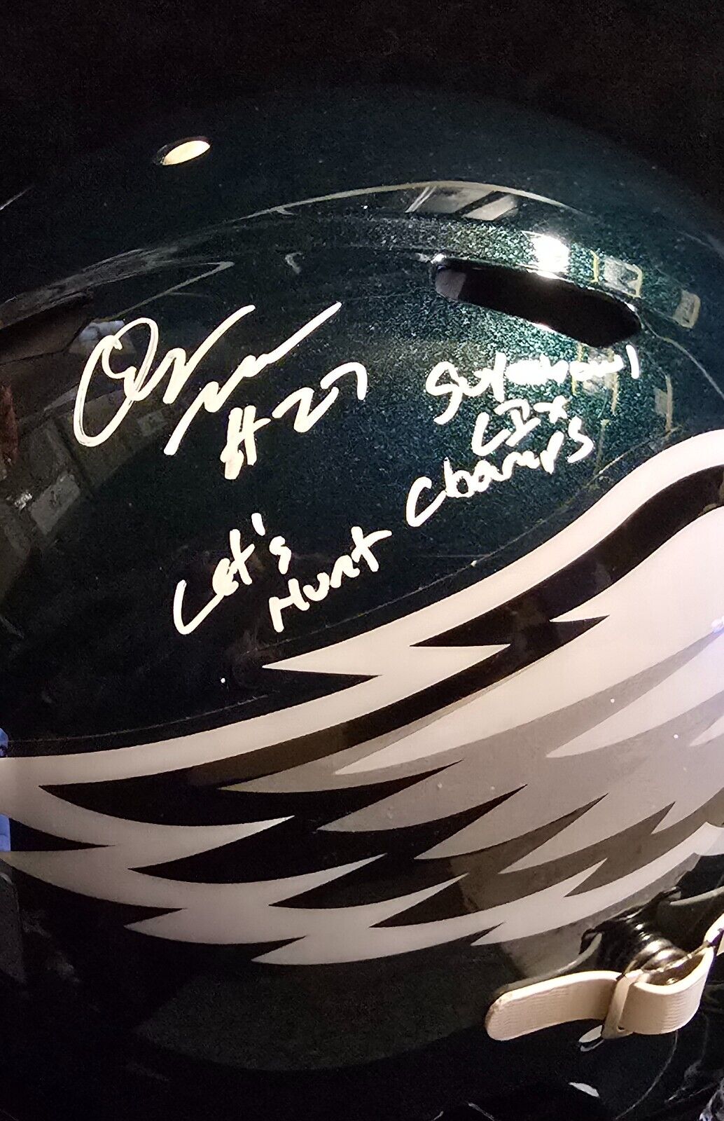 Philadelphia Eagles Quinyon Mitchell Signed Full Size Speed Authentic Helmet Jsa
