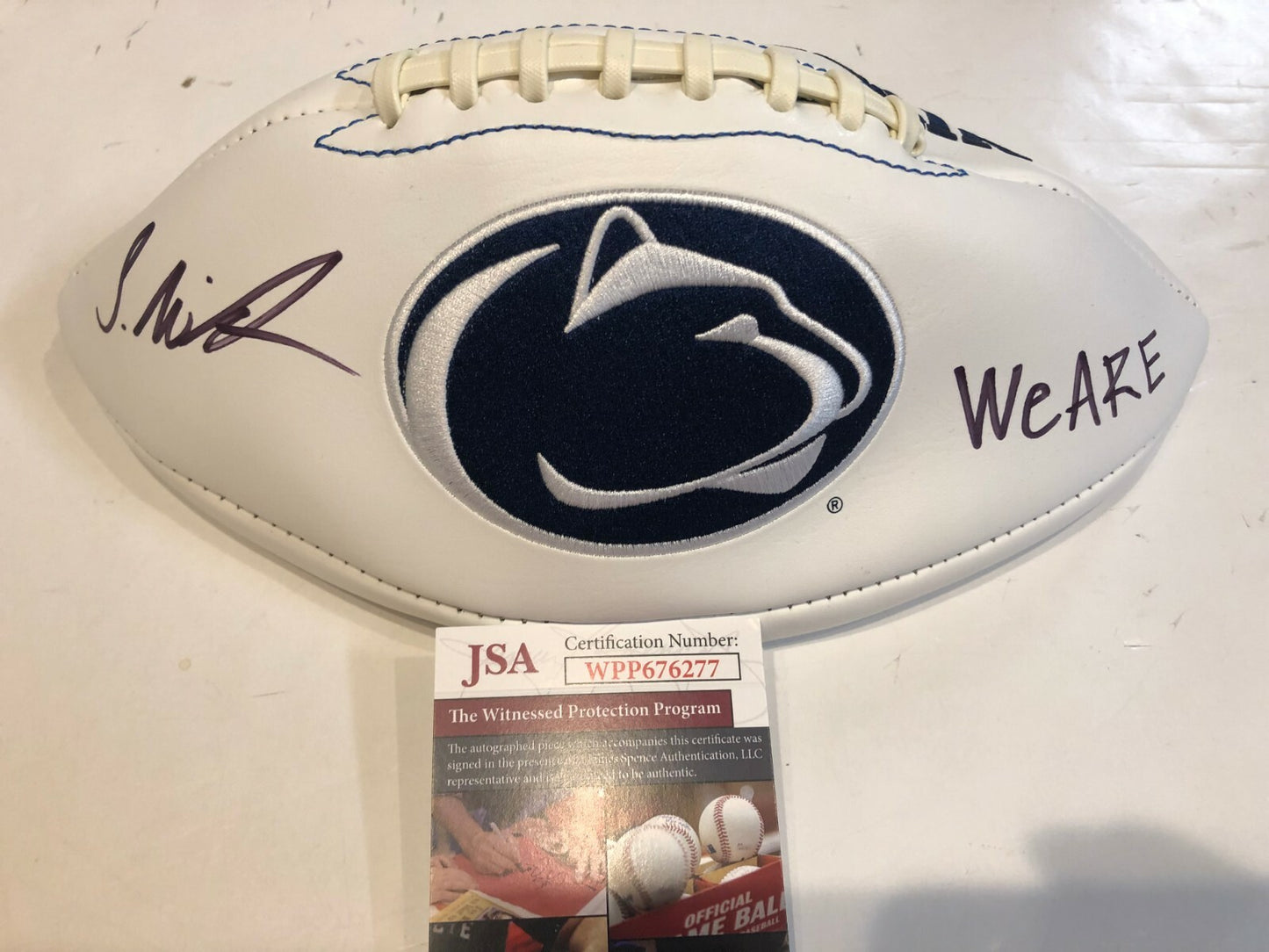 Shareef Miller Autographed Signed Inscribed Penn State Logo Football Jsa  Coa