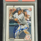 Oswald Peraza Autographed Topps Bowman Yankees Bd-27 Psa Slabbed