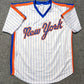 New York Mets Bret Saberhagen Autographed Signed Custom Jersey Jsa Coa