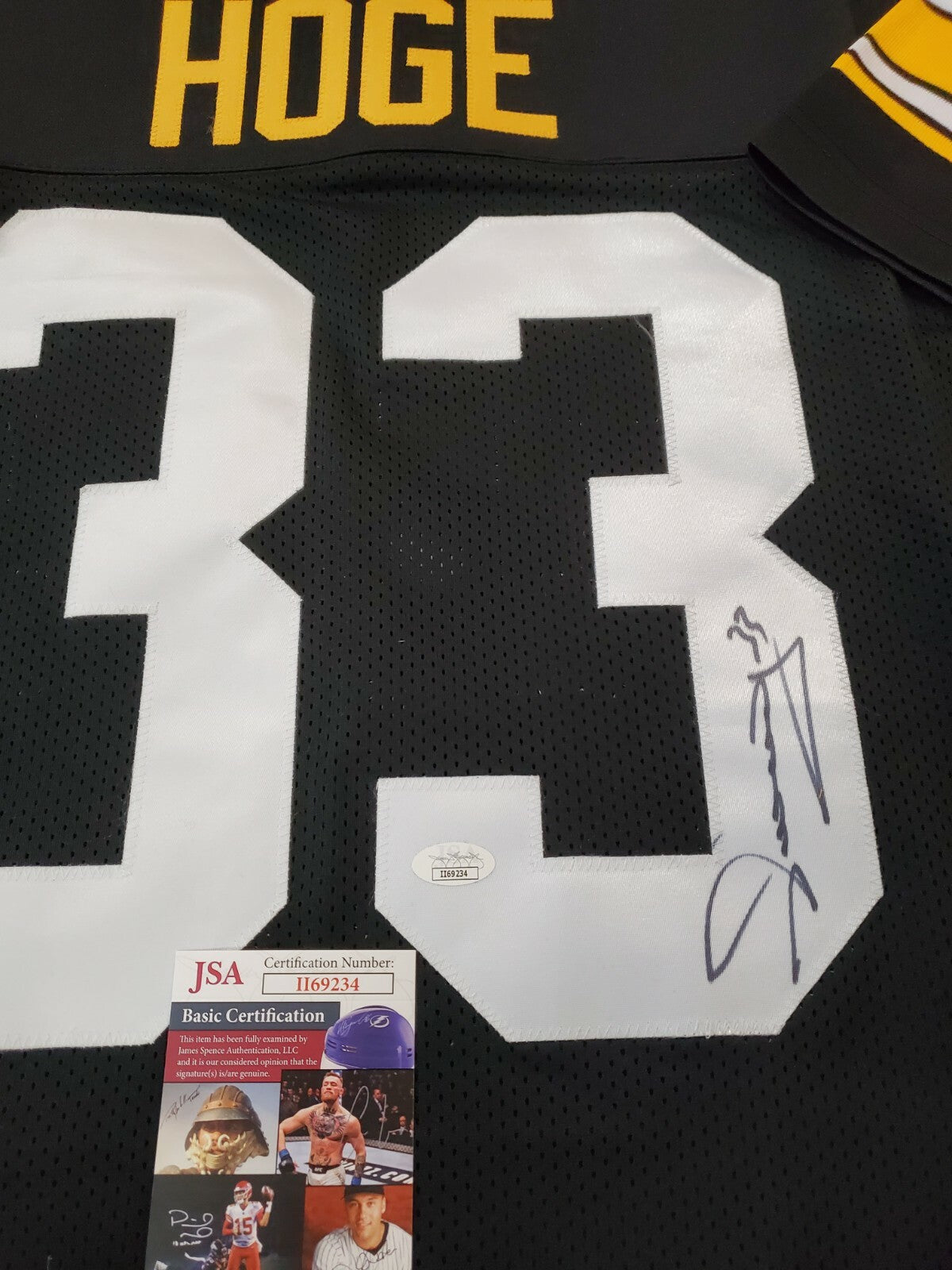 Pittsburgh Steelers Merril Hoge Autographed Signed Jersey Jsa  Coa