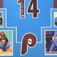 Framed Philadelphia Phillies Pete Rose Autographed Signed Jersey Jsa Coa