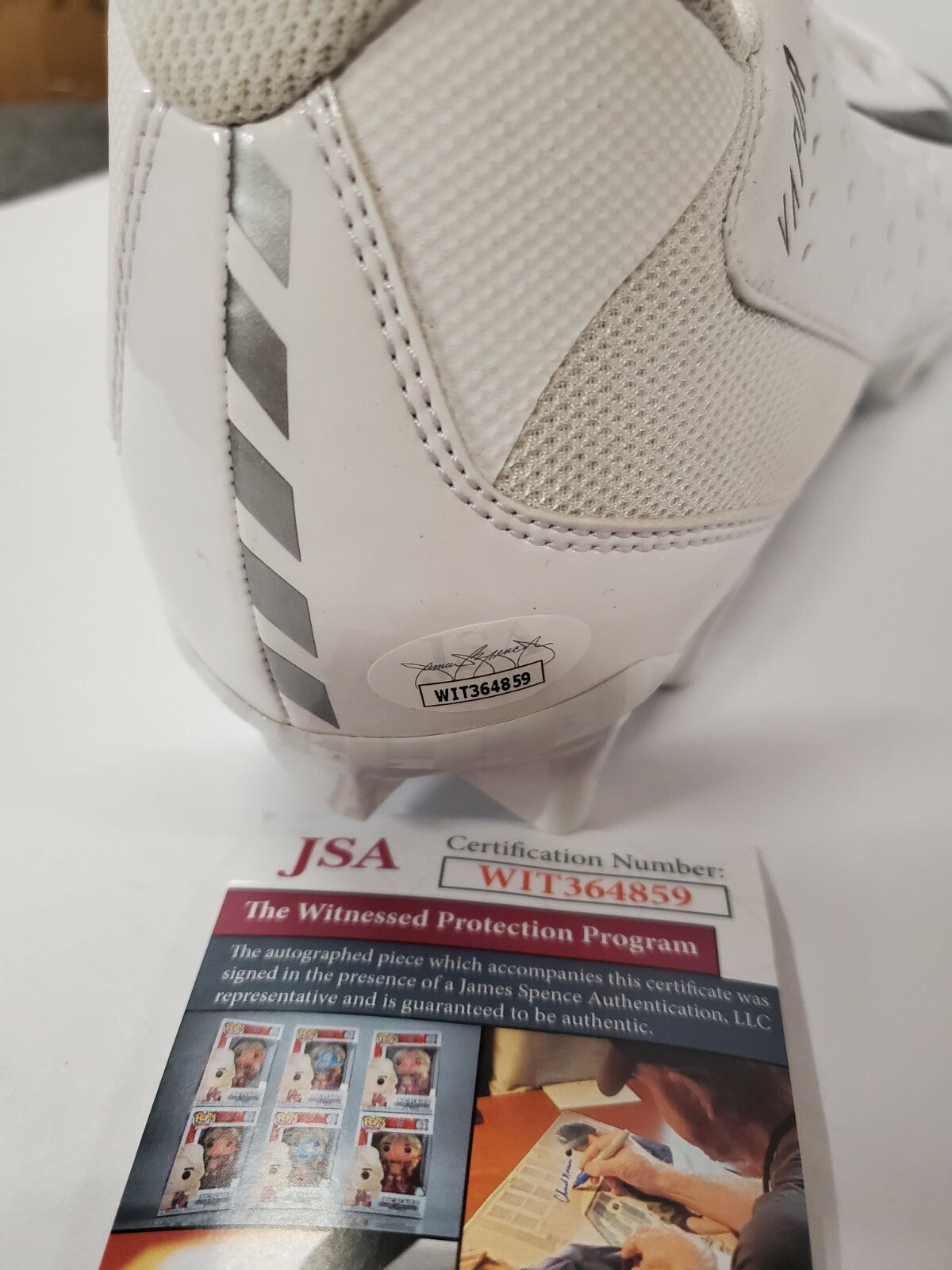 Tampa Bay Buccaneers Dexter Jackson Autographed Inscribed Nike Cleat Jsa Coa