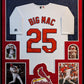 MVP Authentics Framed In Suede St Louis Cardinals Mark Mcgwire "Big Mac" Autographed Jersey Jsa 1125 sports jersey framing , jersey framing