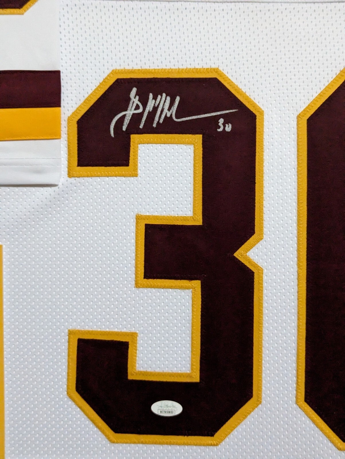 Framed Washington Brian Mitchell Autographed Signed Jersey Jsa Coa
