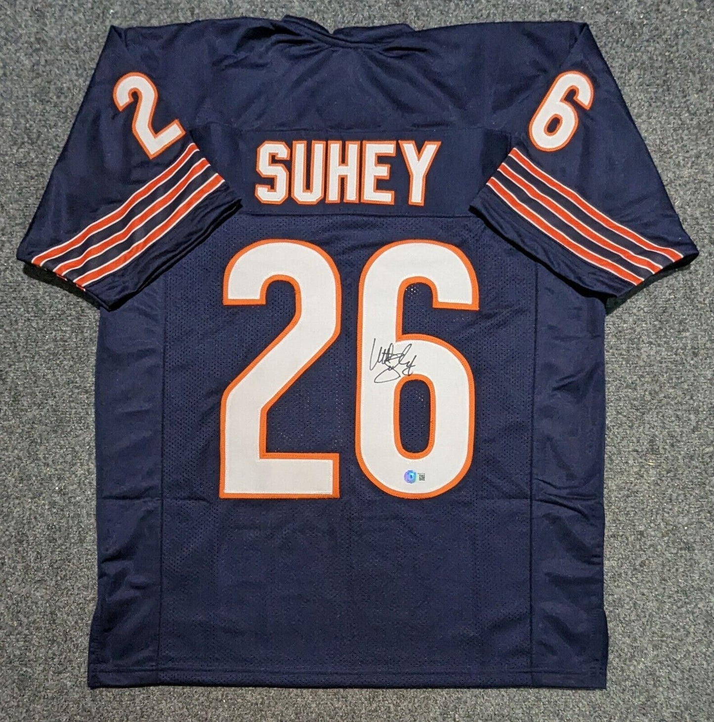 MVP Authentics Chicago Bears Matt Suhey Autographed Signed Jersey Beckett Holo 112.50 sports jersey framing , jersey framing