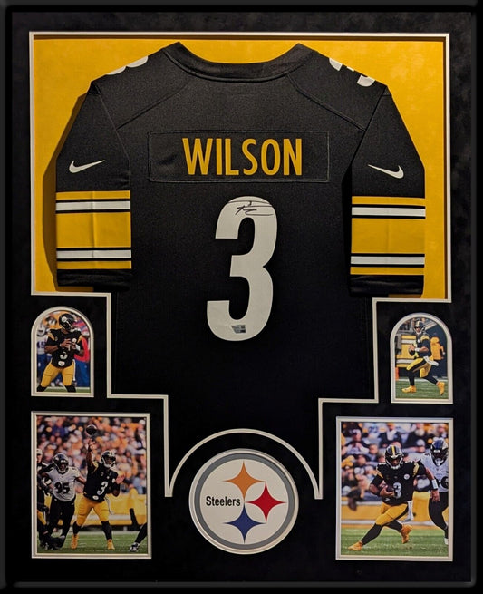 Framed In Suede Pittsburgh Steelers Russell Wilson Autographed Jersey Fanatics