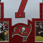 Suede Framed Tampa Bay Buccaneers Bucky Irving Autographed Jersey Beckett Holo