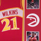Framed Signed Autographed Dominique Wilkins Atlanta Hawks Jersey Jsa Coa