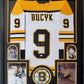 Framed Boston Bruins Johnny Bucyk Autographed Signed Jersey Jsa Coa