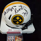 Pittsburgh Steelers John Reinstra Autographed Signed Speed Lunar Helmet Jsa Coa