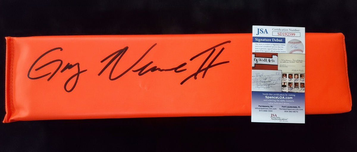 Greg Newsome Ii Autographed Signed End Zone Pylon Jsa Coa