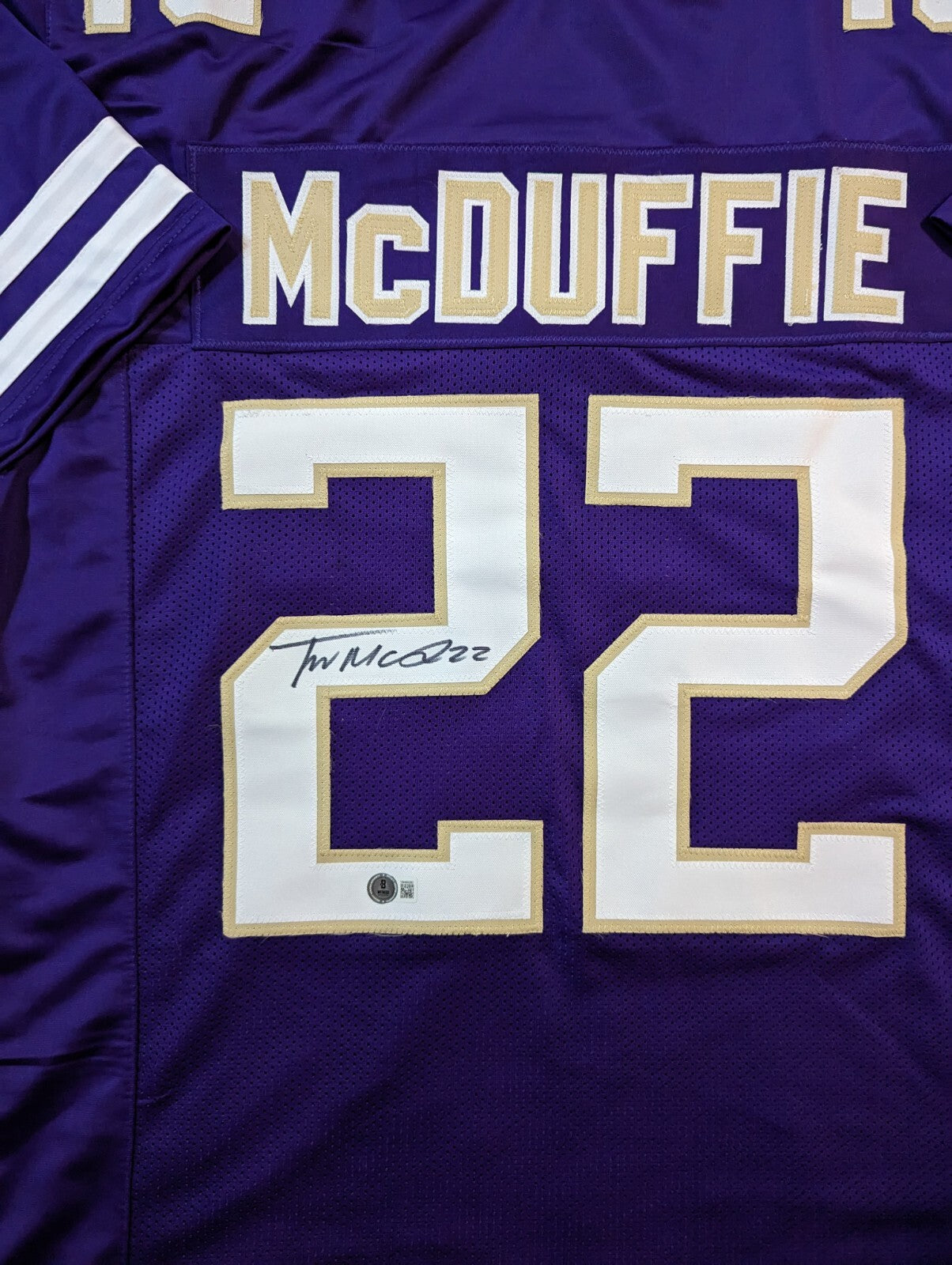 Washington Huskies Trent Mcduffie Autographed Signed Jersey Beckett Holo