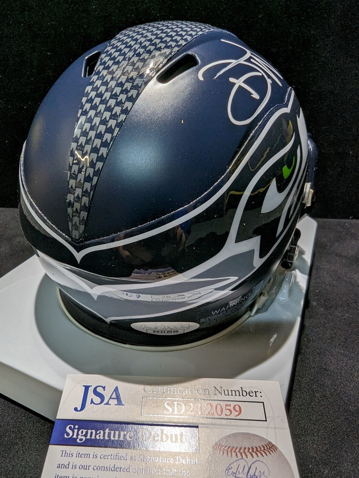 Seattle Seahawks Devon Witherspoon Signed Speed Mini Helmet Jsa Coa