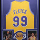 Framed Los Angeles Lakers Fletch Chevy Chase Signed Jersey Beckett Coa